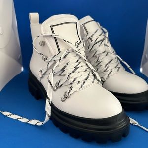 Calvin Klein White Boots Never Worn